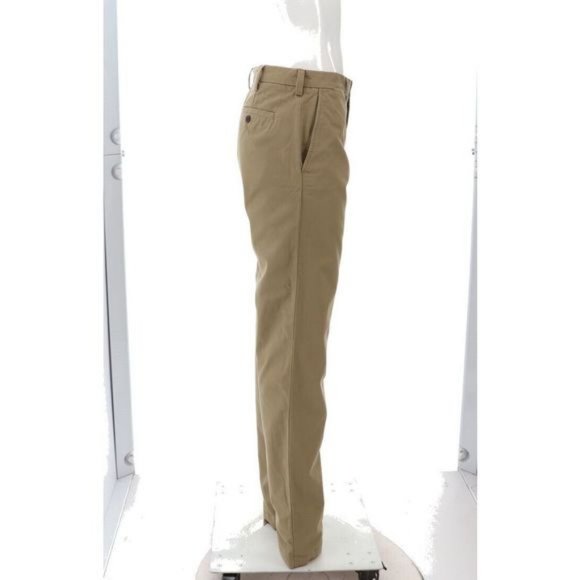 NWT LANDS' END STRAIGHT FLANNEL LINED CHINO PANTS ELMWOOD UNHEMMED 42 - Picture 3 of 10